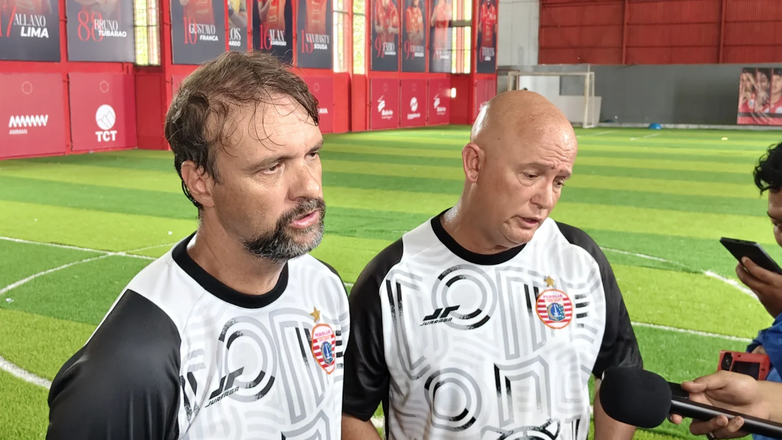 Mauricio Souza saat ditemui media di Persija Training Camp