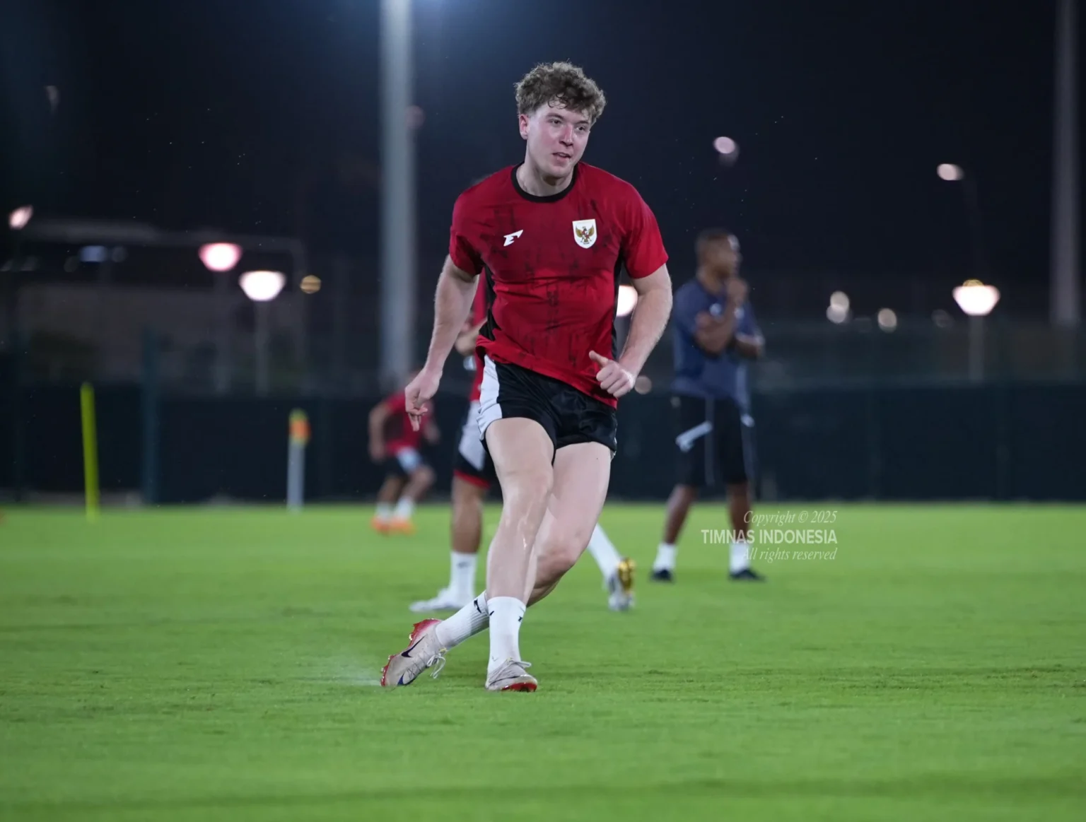 Ole Romeny saat menjalani latihan bersama Timnas Indonesia