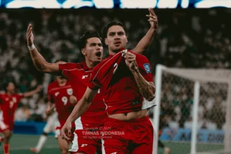 Timnas Indonesia saat pertandingan Kualifikasi Piala Dunia 2026 Zona Asia.