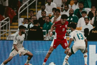 Timnas Indonesia saat melawan Arab Saudi
