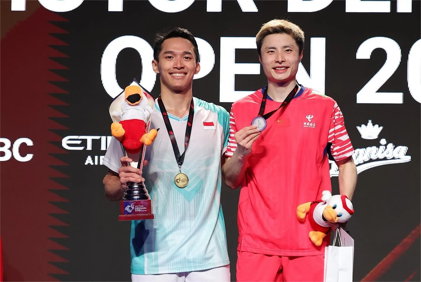 Jonatan Christie sukses menorehkan sejarah manis di ajang Denmark Open 2025