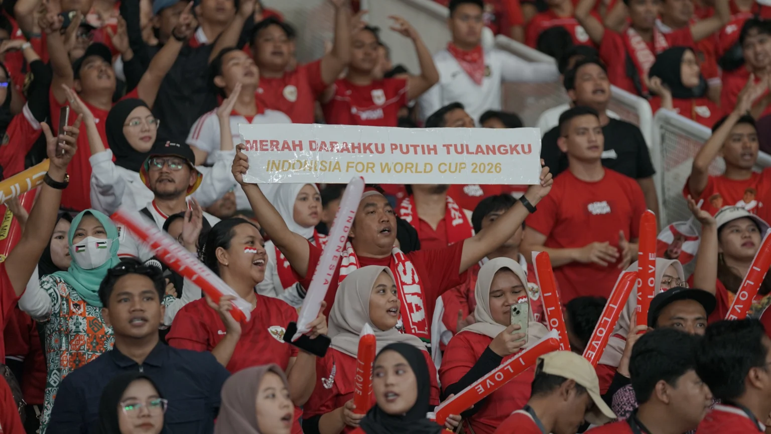 Suporter Indonesia saat menyaksikan pertandingan