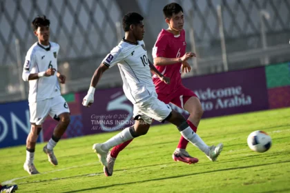 Ilustrasi, Timnas Indonesia U-17 saat bertanding