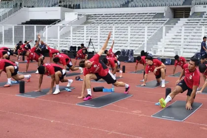 Timnas U-23 saat berlatih