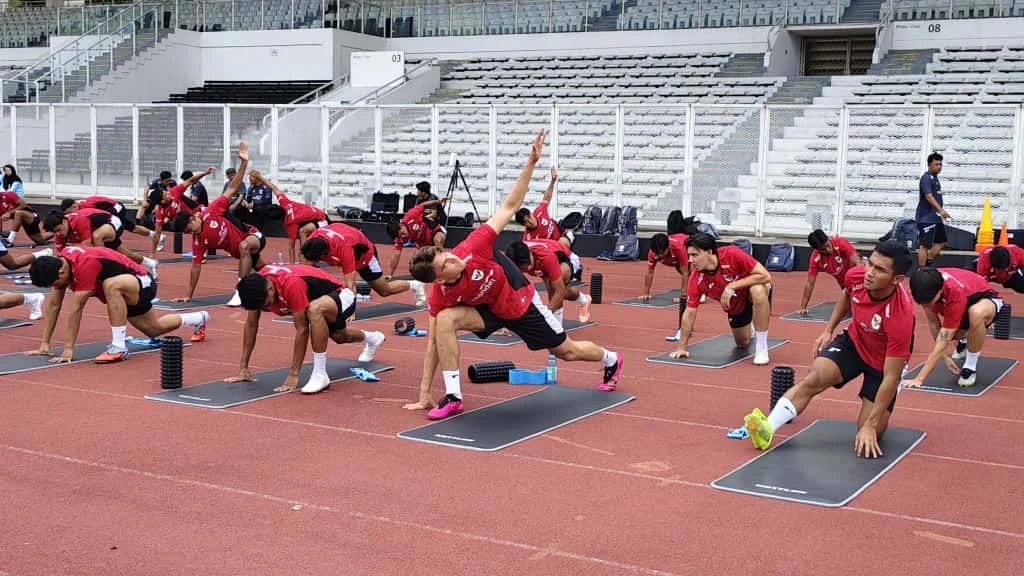Timnas U-23 saat berlatih