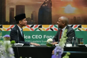 Wakil Presiden RI, Gibran Rakabuming Raka, saat menghadiri Indonesia Africa CEO Forum 2025