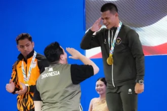 Letda TNI Rizki Juniansyah, kembali menunjukkan kelasnya di ajang SEA Games 2025