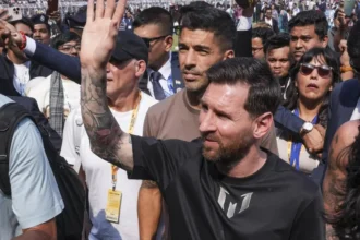 Lionel Messi saat mendatangi India