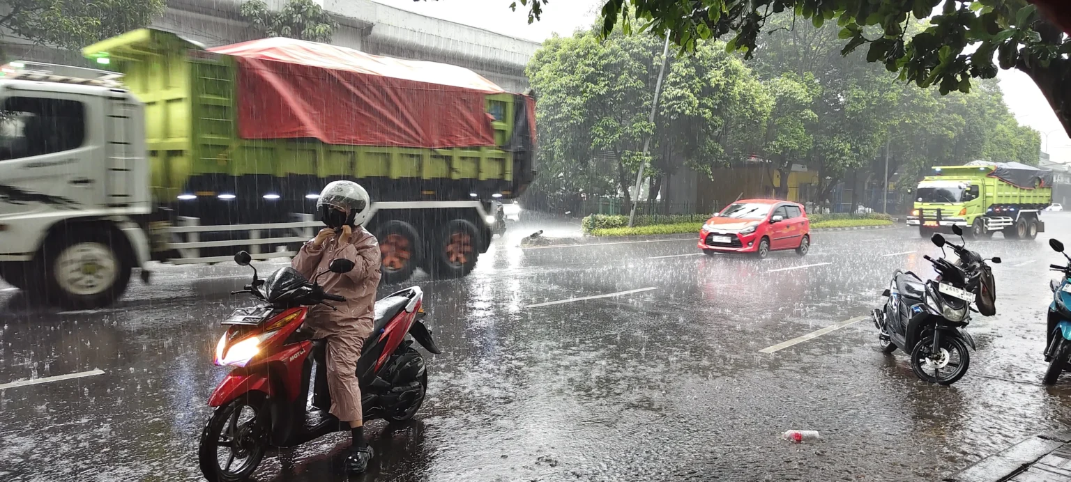 Ilustrasi hujan di wilayah Jakarta