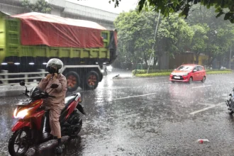 Ilustrasi hujan di wilayah Jakarta