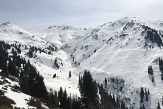 Ilustrasi Pengunungan bersalju