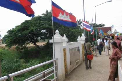 Kota Poipet di Kamboja yang menjadi perbatasan dengan Thailand