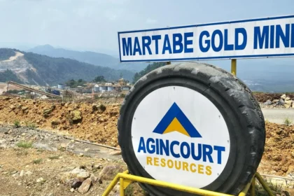 Ilustrasi Tambang Martabe di Batang Toru, Sumatera Utara.