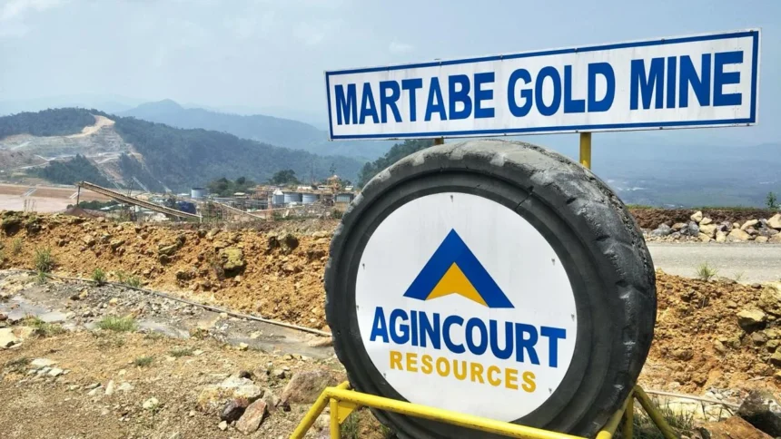 Ilustrasi Tambang Martabe di Batang Toru, Sumatera Utara.