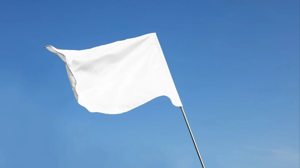 Ilustrasi bendera putih di Aceh.