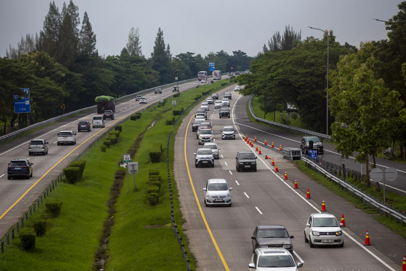 Ilustrasi jalan Tol saat mudik. (Sumber: Antara Foto)