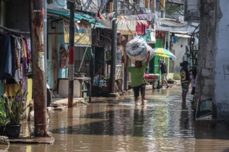 Banjir rob di Jakarta Utara