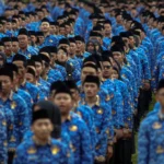 Ilustrasi ASN saat apel.