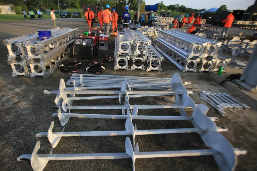 Tower darurat untuk pemulihan listrik terdampak banjir di Aceh