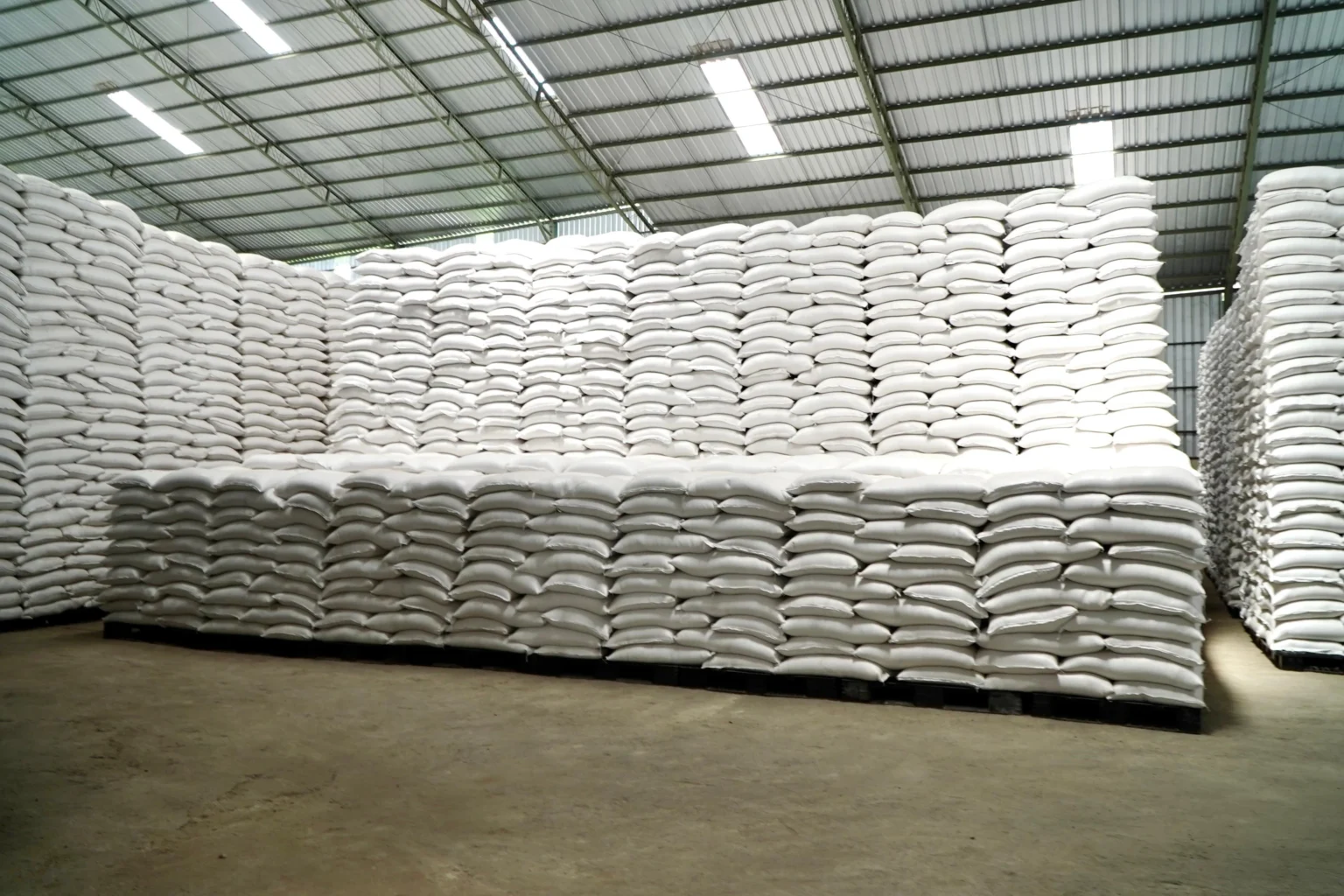 Ilustrasi cadangan beras di gudang bulog.