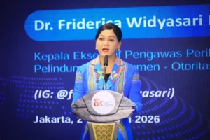 Friderica Widyasari Dewi selaku Ketua sekaligus Wakil Ketua OJK