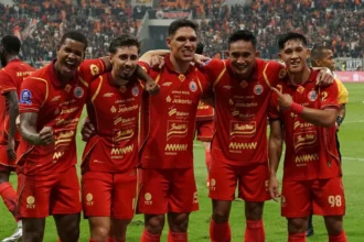 Selebrasi pemain Persija Jakarta
