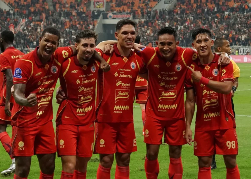 Selebrasi pemain Persija Jakarta