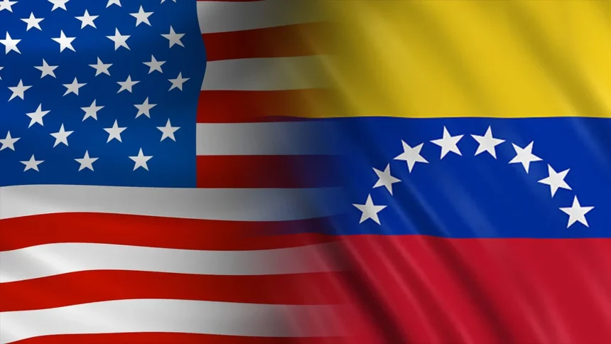 Bendera AS dan Venezuela.