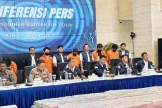 Ditresiber Bareskrim Mabes Polri menetapkan 5 orang tersangka perusahaan fiktif untuk operasi Judol