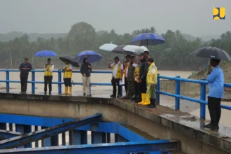 Kementerian Pekerjaan Umum (PU) Cek Kondisi Kerusakan Irigasi Pante Lhong, Aceh.