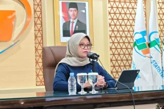Deputi Bidang Statistik Distribusi dan Jasa BPS, Pudji Ismartini (sumber: Owrite/Anisa Aulia)