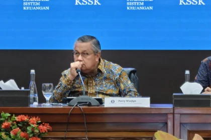 Gubernur Bank Indonesia Perry Warjiyo (sumber: Owrite/Anisa Aulia)