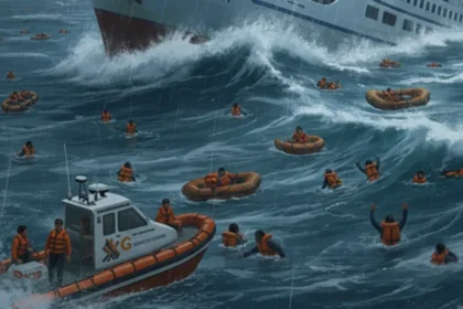 Ilustrasi Kapal Tenggelam