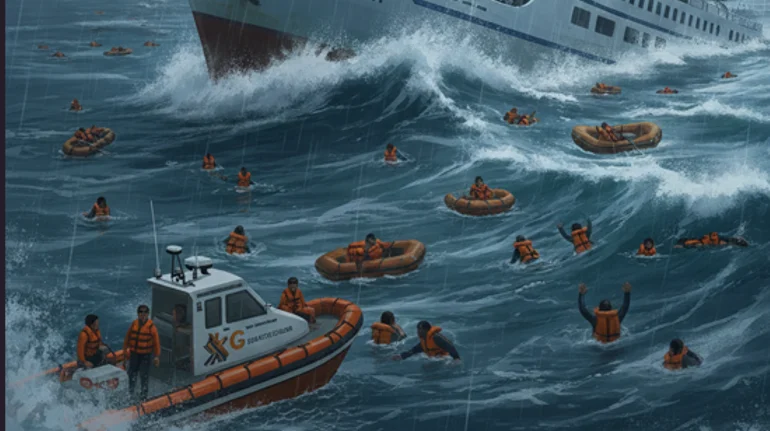 Ilustrasi Kapal Tenggelam