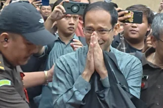 Eks Mendikbudristek Nadiem Makarim di PN Jakpus.