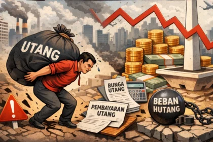 Gambar ilustrasi utang pemerintah (Gambar dibuat oleh AI)