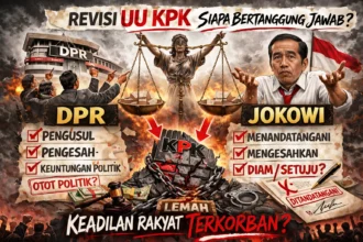 Gambar ilustrasi saling lempar tanggungjawab terkait revisi UU KPK