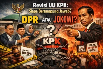 Gambar ilustrasi saling lempar tanggungjawab terkait revisi UU KPK
