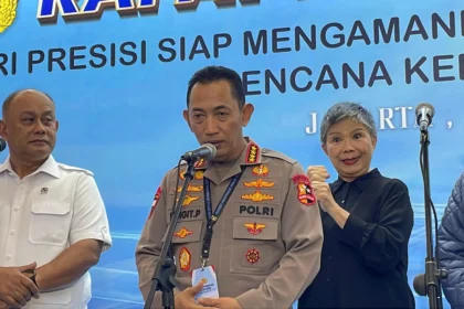 Kapolri Jenderal Listyo Sigit Prabowo di Acara Rapim Polri, TMII, Jakarta Timur.