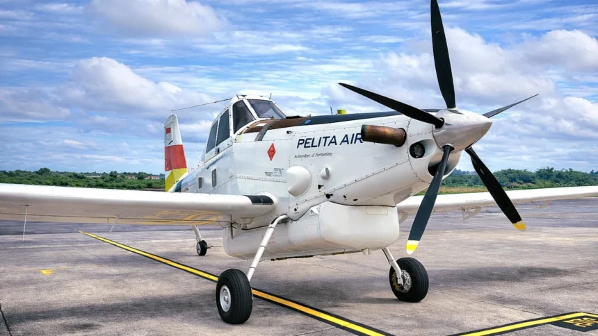 Pesawat Pelita Air yang kecelakaan di kawasan Nunukan Kalimantan Utara.