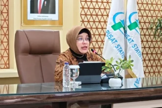 Kepala Badan Pusat Statistik Amalia Adininggar Widyasanti (sumber: Owrite/Anisa Aulia)
