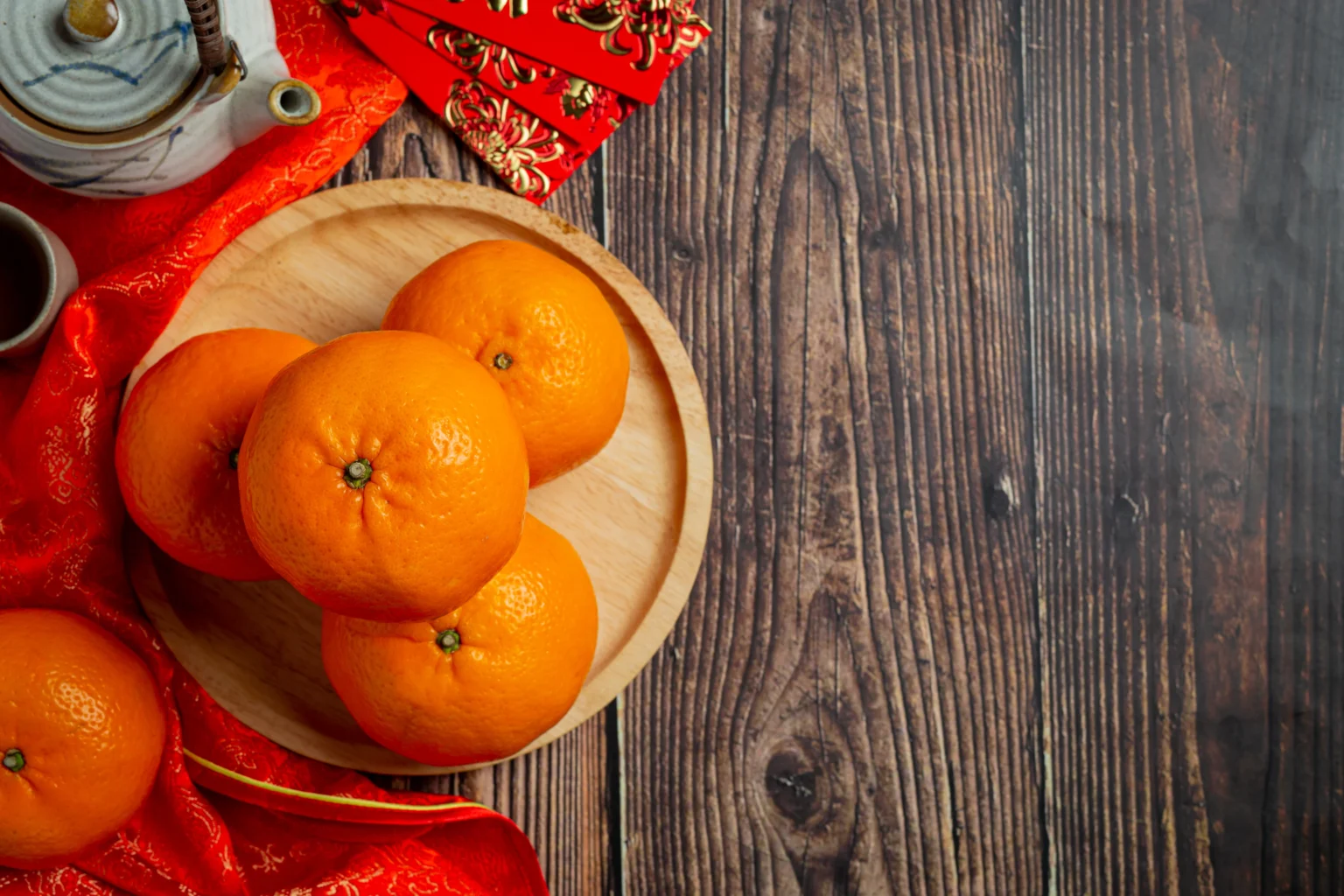 Jeruk Mandarin hadir saat perayaan imlek. (Sumber: Freepik)