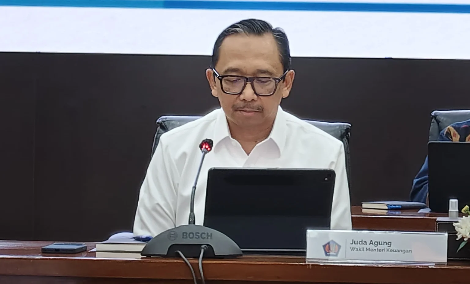 Wakil Menteri Keuangan Juda Agung (owrite/Anisa Aulia)