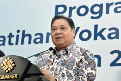 Menteri Koordinator Bidang Perekonomian Airlangga Hartarto (sumber: owrite/Anisa Aulia)