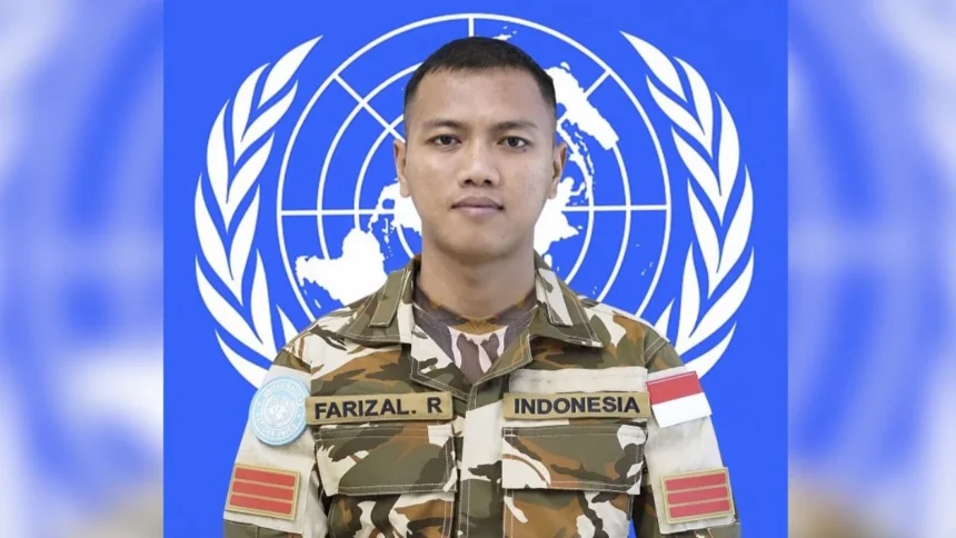 Alm. Praka Farizal Rhomadhon, anggota Yonif 113/Jaya Sakti yang gugur di Lebanon. (Sumber: IG @farizalrmdn17)