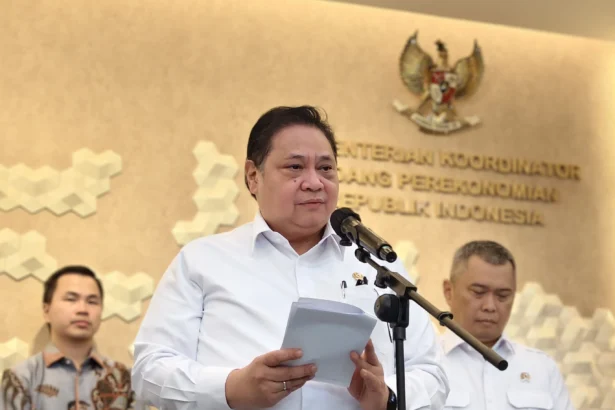 Menteri Koordinator Bidang Perekonomian Airlangga Hartarto (sumber: owrite/Anisa Aulia)