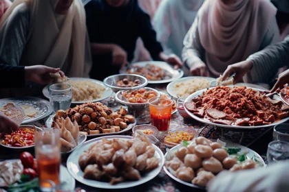 Sajian makanan saat Buka Puasa bersama