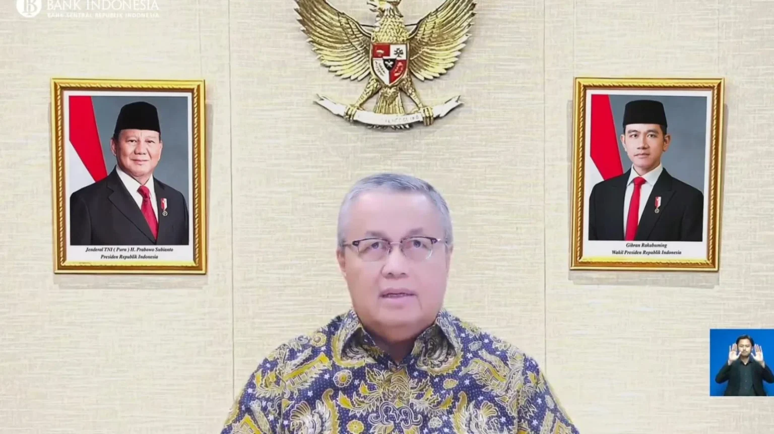 Gubernur Bank Indonesia Perry Warjiyo (sumber: Youtube/Bank Indonesia)
