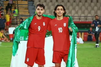 Ilustrasi pemain kesebelasan Iran