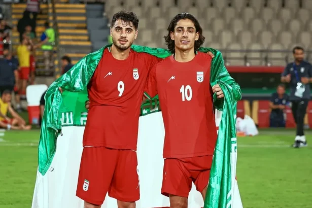 Ilustrasi pemain kesebelasan Iran